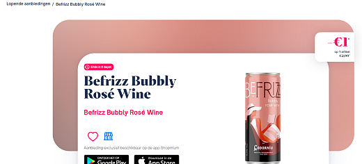 Befrizz Bubbly Rosé Wine -1 euro via Shopmium