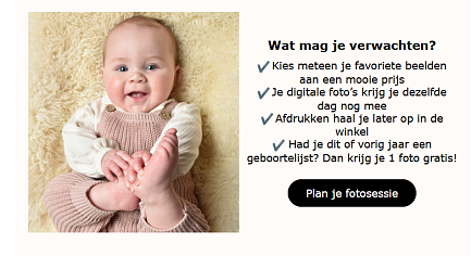 Gratis fotoshoot Dreambaby Lochristi: 24 en 25 juni