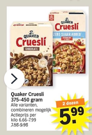 Aardbeien +quackers cruesli