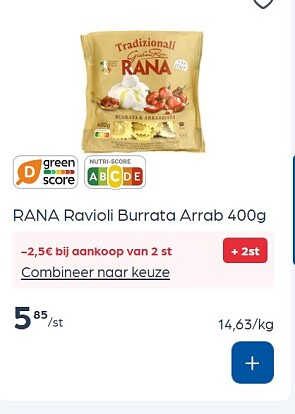 Rana verse gevulde pasta in promo + coupon