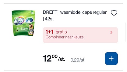 Dreft wasmiddel caps regular slechts 0,15€/cap