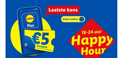5€ extra korting bij Lidl 💛