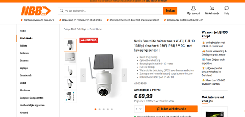 Beveiligingscamera Nedis SmartLife buitencamera Wi-F