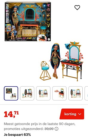 -63% Monster High Cleo De Nile Pop en Speelset