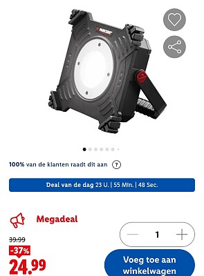 -37 % Ledwerklamp op accu