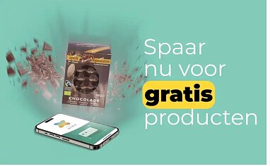 Gratis speltwafels met chocolade bij bioplanet met spaaractie in de extra app