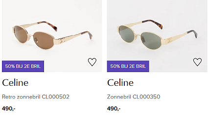 2e designer zonnebril aan -50% bij De Bijenkorf