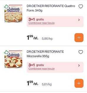 Dr Oetker pizza’s 🍕 in promo