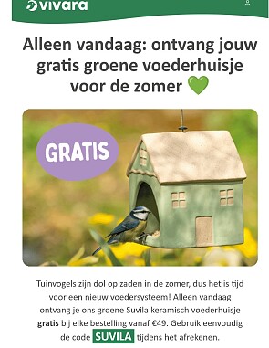 Vivara: gratis voederhuisje