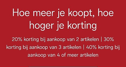 Koppelverkoop tot -40%