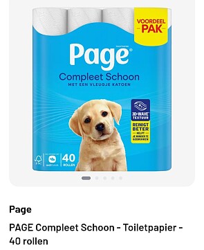 -67% Page PAGE Compleet Schoon Toiletpapier 40 rollen