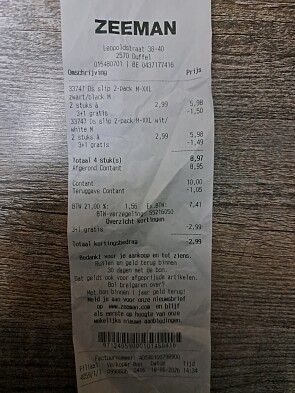 Onderbroeken 3+1 gratis