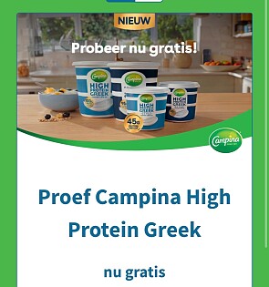 Campina High Protein Greek 100% terugbetaald