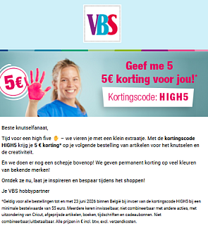 VBS: €5 korting