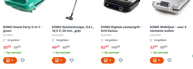 WK actie Domo: 45% korting