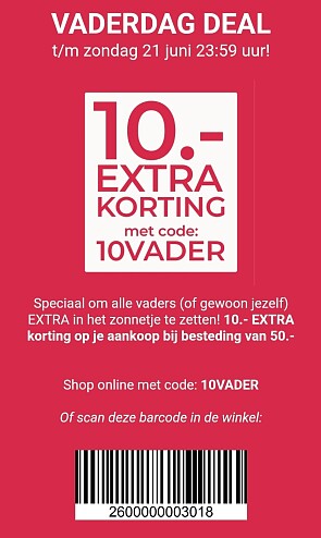 €10 korting op alles bij Prénatal