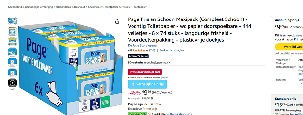 Page Fris en Schoon Maxipack 6 x 74 stuks
