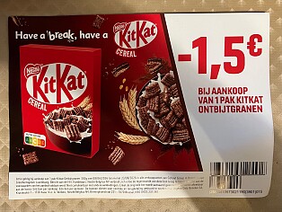 Coupon Kitkat ontbijtgranen bij Collect&Go