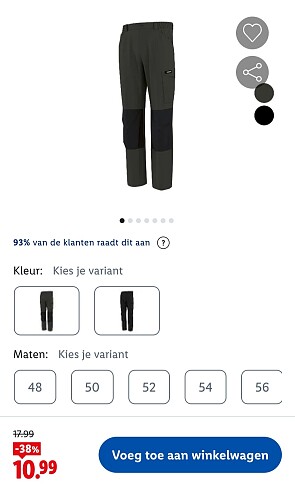 -38% Cargo werkbroek voor heren