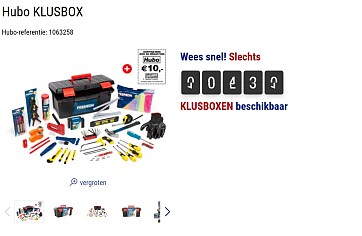 Hubo klusbox voor slechts 25€ + 10€ kortingsbon