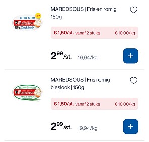 Maredsous fris en romig -50%