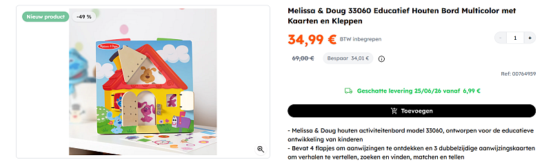 Melissa & Doug 33060 Educatief Houten Bord