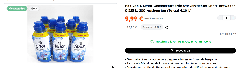 Lenor Geconcentreerde wasverzachter Lente-ontwaken voordeelpakket
