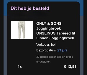 Only & Sons heren linnenbroek