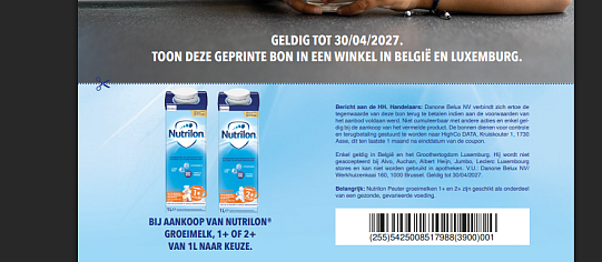 Kortingsbonnen om te printen voor Nutrilon 🖨️