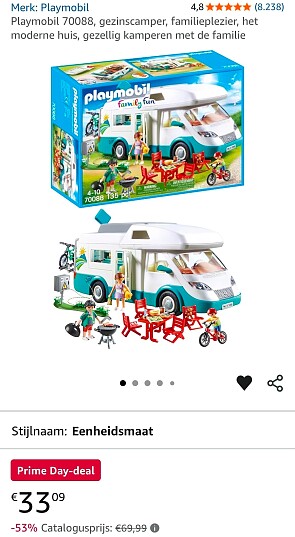 Prime Day: Playmobil mobilhome met familie