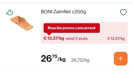 Boni zalmfilet 200 gram -50%