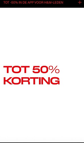 Bij H&M tot -50%