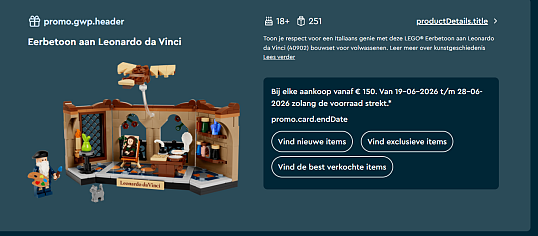Lego Eerbetoon aan Leonardo da Vinci