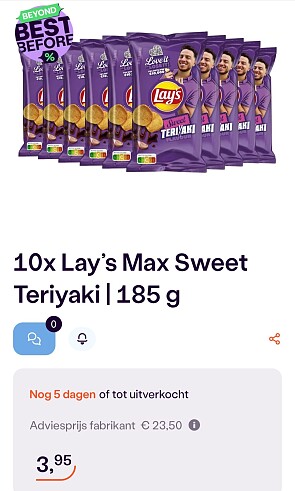 10x Lay’s Max Sweet Teriyaki 185 g
