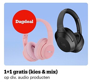 DAGDEAL: 1+1 op hoofdtelefoons, audio ed