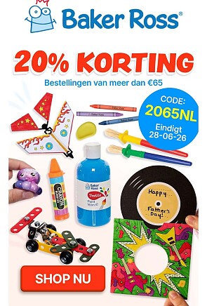 Baker Ross; 20% korting