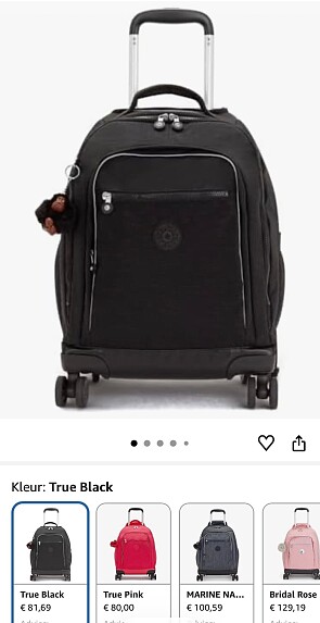 Kipling rugzak met wielen