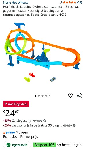 Prime Day: Hot Wheels Looping Cyclone stuntset