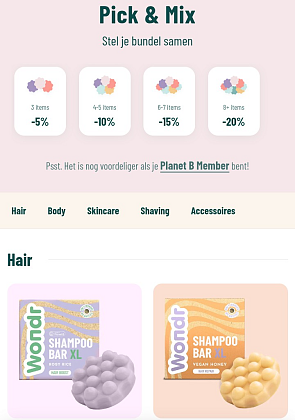 Stapel tot -20% korting bij Wondr 🧼