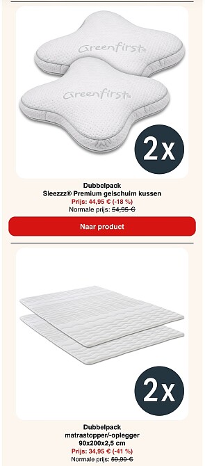 Matrassentoppers -40%