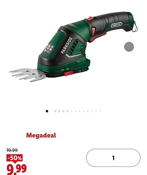 -50% Accu gras- en heggenschaar 4 V PARKSIDE® PGSA4
