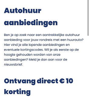 Korting auto huren