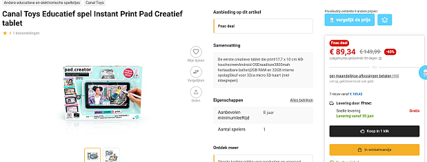 Creatieve tablet voor kinderen