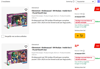 Clementoni kinderpuzzels, 104 stukjes - Inside Out 2 - Puzzel Vanaf 6 Jaar