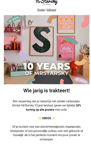 MrStarsky: 20% op alle posters