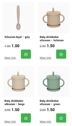 Siliconen drinkbeker en lepel -50%