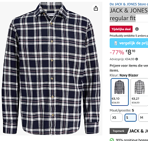 JACK & JONES JJEDOVER Check Vrijetijdshemd voor heren, regular fit