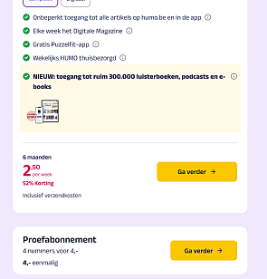 Lees de Humo 4 weken voor 4 euro
