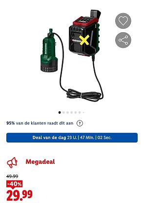 -40% Accuregentonpomp 20 V PARKSIDE® PRPA20