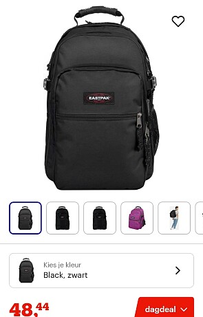 -51% Eastpak TUTOR Rugzak, 39 Liter, 15 inch laptopvak- Black